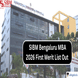 SIBM Bengaluru MBA 2026 First Merit List Out @sibmbengaluru.edu.in; Fee Payment till March 20